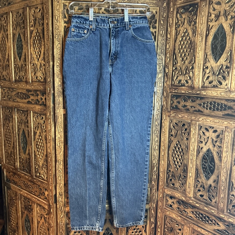 VINTAGE 90s Levis 550 Jeans Womens Blue Denim Relaxed Fit Tapered Leg Size 6 Reg